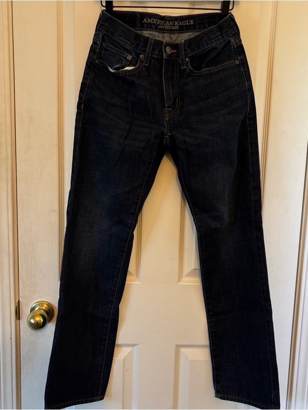 American Eagle Outfitters Men's Dark Indigo Original Straight Jeans 28x32